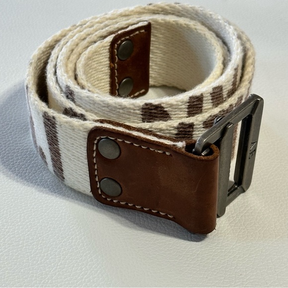 American Eagle Outfitters Accessories - Vintage AEO Canvas Leather Belt I'm A Legend In Japan Belt XL